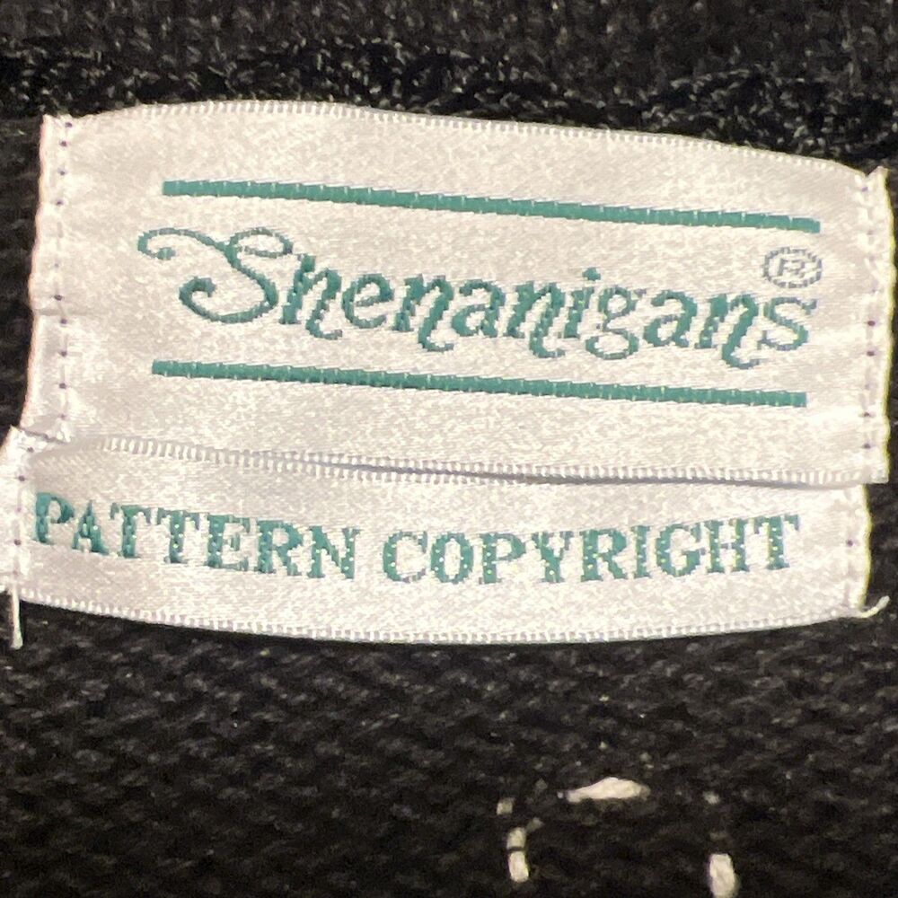 Vtg Shenanigans Black Daisy & Ladybug Y2K Cottagecore Knitted Cardigan Sweater M - Picture 8 of 10